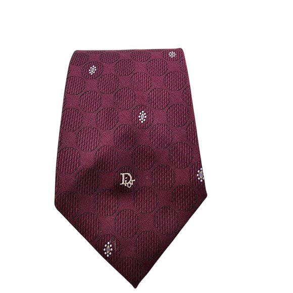 Christian Dior Men's Embroidered Pattern Silk Tie - OS - Picture 1 of 4